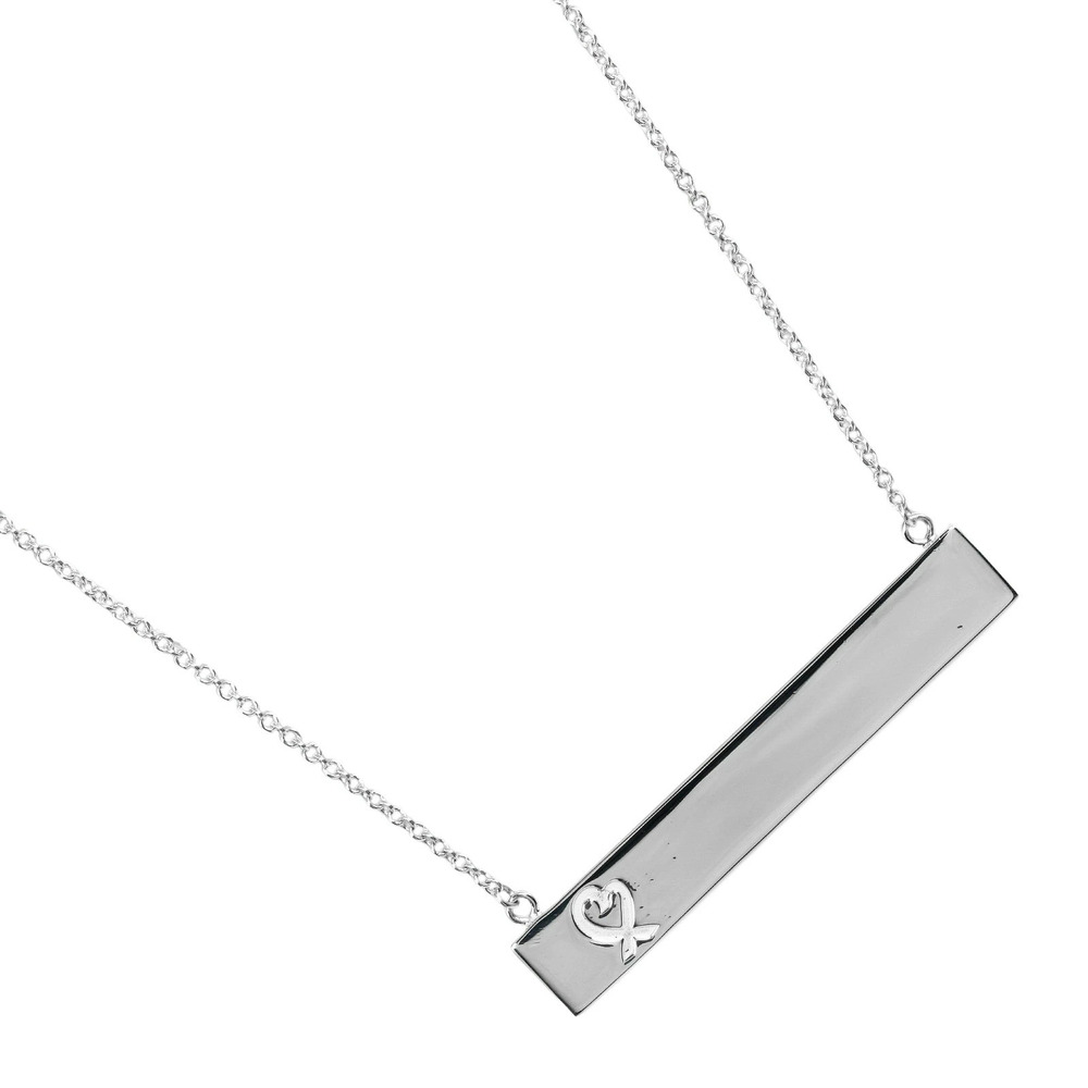 Tiffany Co Loving Heart Bar Necklace Sterling Silver
